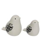 Lot de 2 Oiseaux en céramique Lum - 9,9 x 5,7 x 8 cm