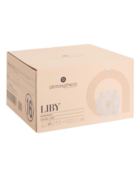 Suspension en coton Liby blanche - D.38 cm