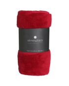 Rotes Mikrofaserplaid - 130x180 cm