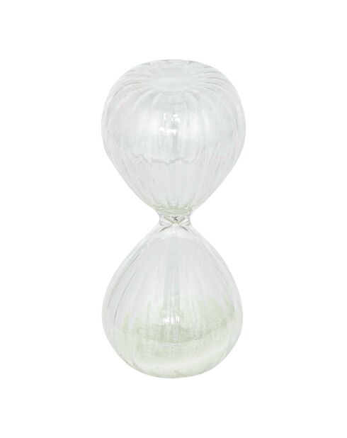Sablier en verre et bois Sabi multicolore - H.15 cm