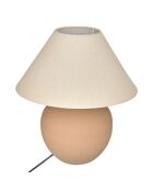 Lampe ronde Seiya terracota - H.38 cm