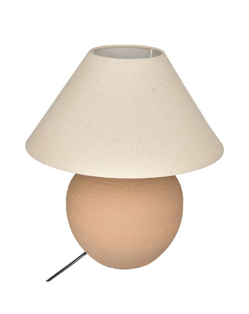 Lampe ronde Seiya terracota - H.38 cm