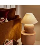 Lampe ronde Seiya terracota - H.38 cm