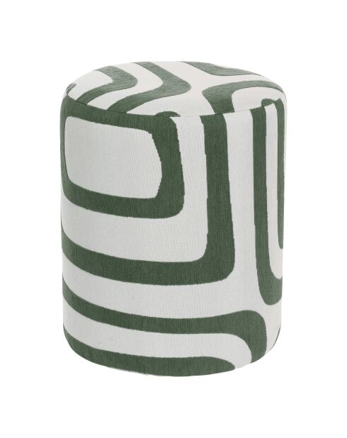 Lot de 2 Poufs Delor verts - 30 x 30 x 36 cm