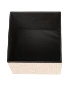 Lot de 2 Poufs pli Olma crème - 38 x 38 x 7 cm