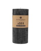 Lot de 2 Bougies ronde Olia noires - 6.8x14 cm