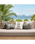 Lot de 2 housses de coussin extérieur Tileo ray vertes - 30x50 cm