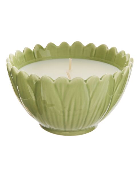 Bougie parfum en céramique fleur de rose - 200g