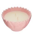 Bougie parfum en céramique fleur de rose - 200g