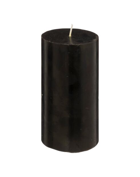 Bougie ronde Hugo noire - 7x13 cm