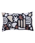Set de 2 fundas de cojín Nolan para exteriores negras, 30 x 50 cm