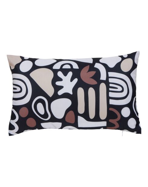 Lot de 2 housses de coussin extérieur Nolan noires - 30x50 cm