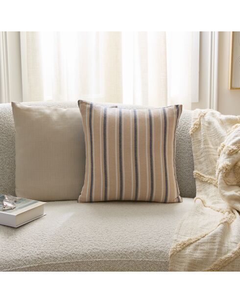 Lot de 2 coussins Groove rayé bleus - 40x40 cm