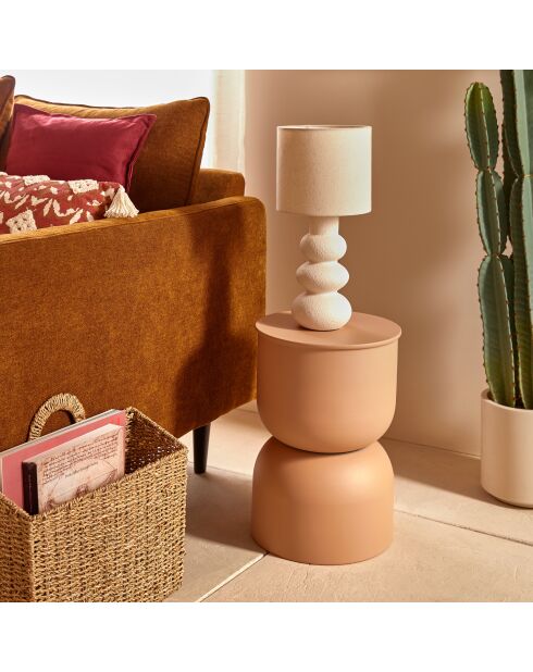 Table basse totem palomba beige - 31 x 31 x 41,8 cm