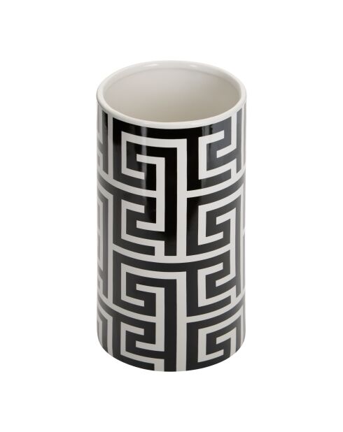 Vase en céramique Reso noir/blanc - H.26 cm