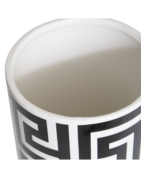 Vase en céramique Reso noir/blanc - H.26 cm