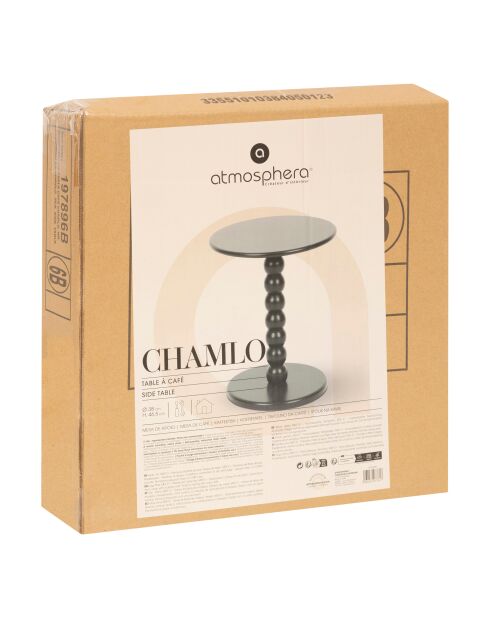 Tavolino da caffè nero Chamlo - 42,2 x 12,3 x 41,2 cm