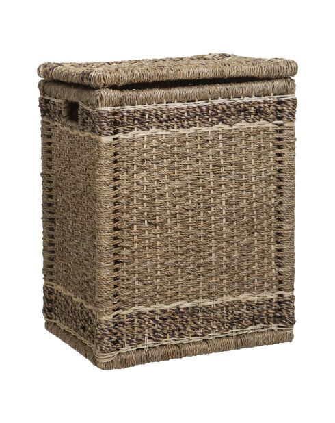 Lot de 5 paniers en roseau Giulian marron - 48 x 38 x 60 cm