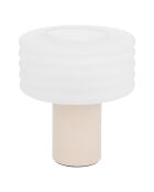 Lampe cyld en verre Asti argile - H.36 cm