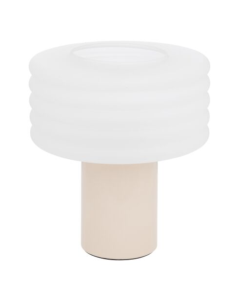 Lampe cyld en verre Asti argile - H.36 cm