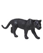 Statue Leopard résine Mathys extérieur noir - H.28 cm