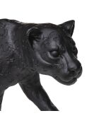 Statue Leopard résine Mathys extérieur noir - H.28 cm