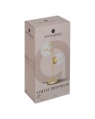 Lampe drt verre col dorée - H.50 cm