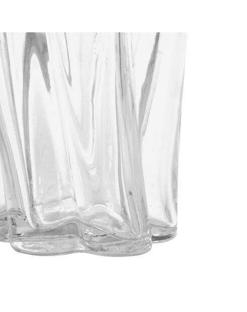 Vase en verre fleur Noeli transparent - H.25.5 cm