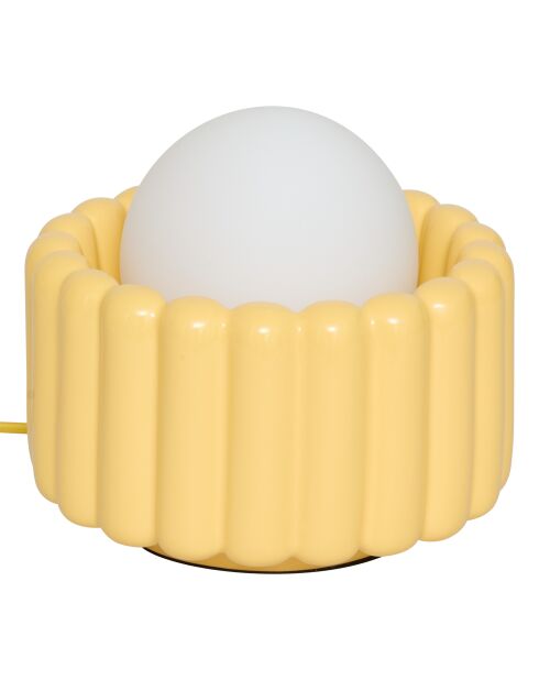 Lampe à poser en céramique Lotta jaune - D.23 cm
