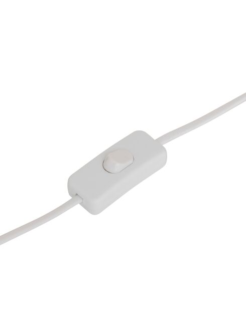 Lampe en metal Delcia blanche - H.45 cm