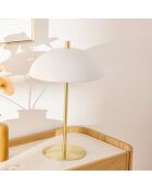 Lámpara Delcia de metal blanco - H.45 cm