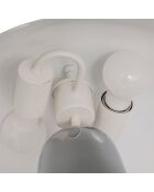 Lampe champi Omia argentée - H.34 cm