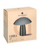 Lampe champi Omia argentée - H.34 cm