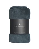 Plaid microfibre bleu orage - 130x180 cm