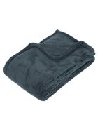 Plaid microfibre bleu orage - 130x180 cm