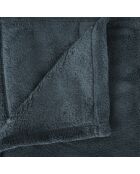 Plaid microfibre bleu orage - 130x180 cm