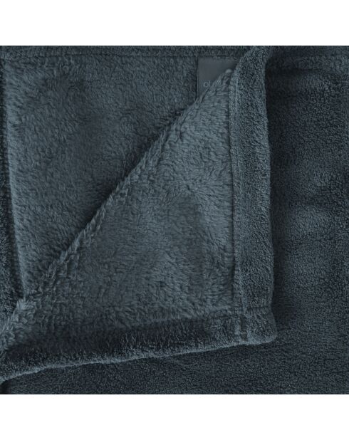 Plaid microfibre bleu orage - 130x180 cm