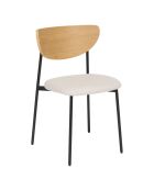 Lot de 2 Chaises en tissu Jaisa beiges - 50x50.5x81 cm