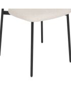 Lot de 2 Chaises en tissu Jaisa beiges - 50x50.5x81 cm
