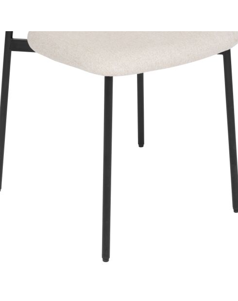 Lot de 2 Chaises en tissu Jaisa beiges - 50x50.5x81 cm