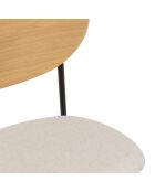 Lot de 2 Chaises en tissu Jaisa beiges - 50x50.5x81 cm