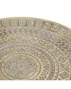 Set di 3 vassoi rotondi in metallo dorato Samir - 57,5 x 57,5 x 4 cm