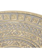 Set di 3 vassoi rotondi in metallo dorato Samir - 57,5 x 57,5 x 4 cm