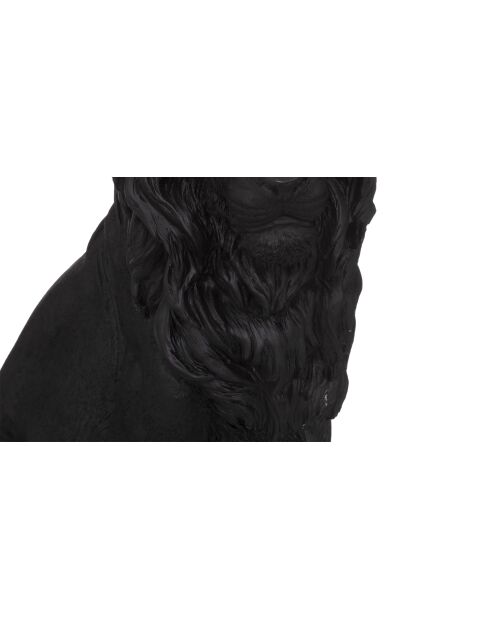 Statue Lion résine Noham extérieur noir - H.51.5 cm