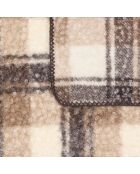Plaid bouclé carreaux lin - 130x170 cm