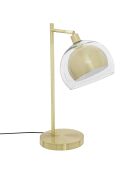 Lampe Rivi aus goldfarbenem Metallglas - H.48 cm