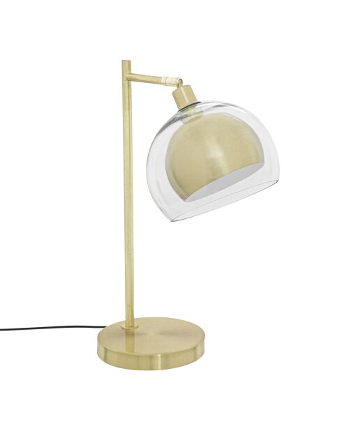 Lampe en verre metal Rivi dorée - H.48 cm