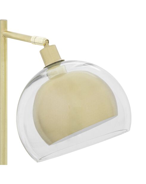 Lampe en verre metal Rivi dorée - H.48 cm