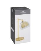 Lampe Rivi aus goldfarbenem Metallglas - H.48 cm