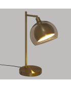 Lampe Rivi aus goldfarbenem Metallglas - H.48 cm